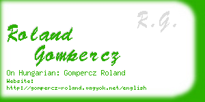 roland gompercz business card